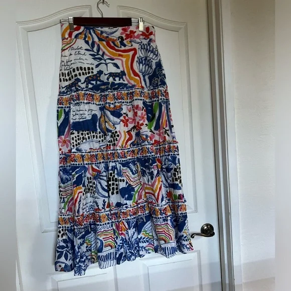 Farm Rio maxi skirt in Wild Brazil print (M) - Picture 9 of 13